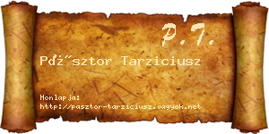 Pásztor Tarziciusz névjegykártya